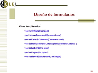 Diseño de formularios
104
 