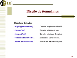 Diseño de formularios
106
 