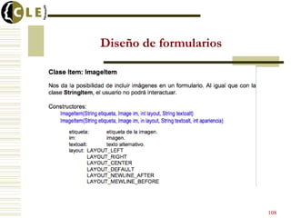 Diseño de formularios
108
 