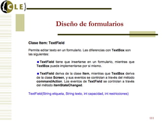 Diseño de formularios
111
 