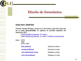 Diseño de formularios
116
 