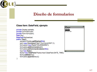 Diseño de formularios
117
 