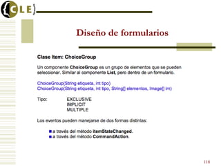 Diseño de formularios
118
 