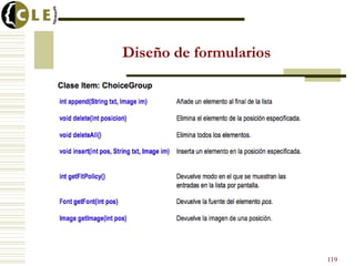 Diseño de formularios
119
 