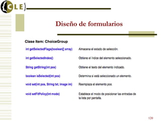 Diseño de formularios
120
 