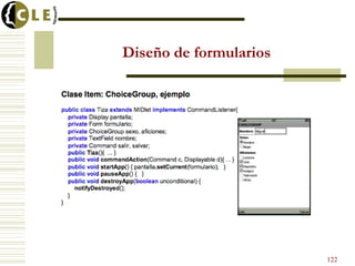 Diseño de formularios
122
 