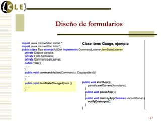 Diseño de formularios
127
 