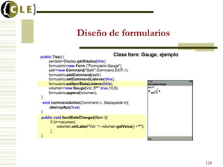 Diseño de formularios
128
 
