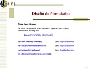 Diseño de formularios
129
 