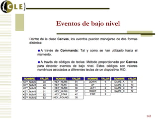Eventos de bajo nivel
143
 