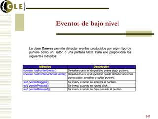 Eventos de bajo nivel
145
 