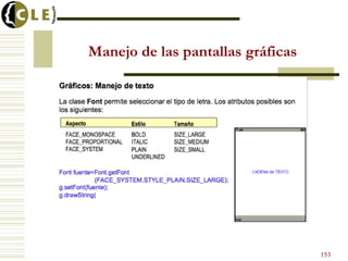 Manejo de las pantallas gráficas
153
 