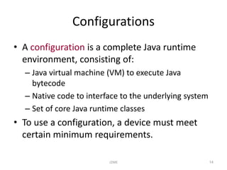 J2ME mobile device architecture a develo | PPTX