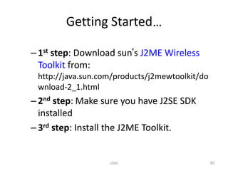 J2ME mobile device architecture a develo | PPTX