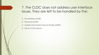 J2ME MCQs | PPTX