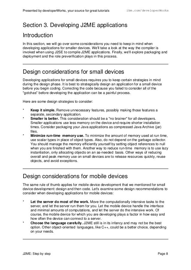 j2me step by step Sun, 01 jul 2018 11:59:00 gmt j2me step by step pdf - you'll start off by examining the background of j2me and exploring the j2me configurations and. j2me step by step Sun, 01 jul 2018 11:59:00 gmt j2me step by step pdf - you'll start off by examining the background of j2me and exploring the j2me configurations and.
