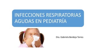 INFECCIONES RESPIRATORIAS
AGUDAS EN PEDIATRÍA
Dra. Gabriela Berdeja Torres
 