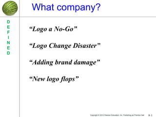 What company? “ Logo a No-Go” “ Logo Change Disaster” “ Adding brand damage” “ New logo flops” 