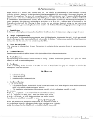 FRIEND RECOMMENDATION IN ONLINE SOCIAL NETWORKS USING LDA | PDF
