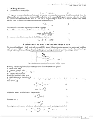 MODELLING AND SIMULATION OF INVERTED PENDULUM USING INTERNAL MODEL ...