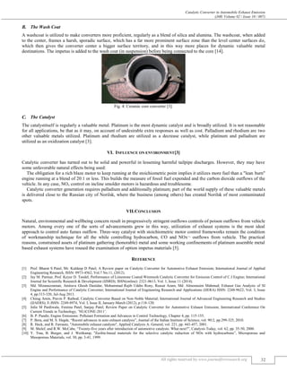 CATALYTIC CONVERTER IN AUTOMOBILE EXHAUST EMISSION | PDF