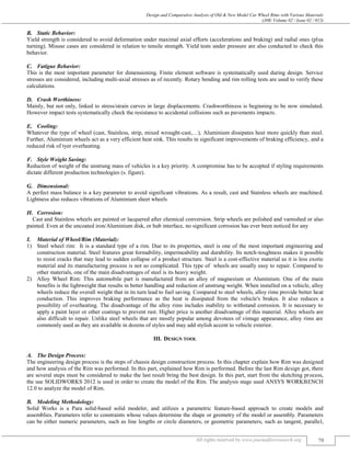 DESIGN AND COMPARATIVE ANALYSIS OF OLD & NEW MODEL CAR WHEEL RIMS WITH ...