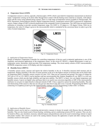 VARIOUS SENSOR USED IN ROBOTICS WITH APPLICATIONS | J4RV3I12003 | PDF