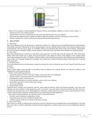 Paint Separation STUDY OF SEPARATION OF PIGMENTS IN PAINTS FOR DEVELOPMENT OF MULTICOLOR ...