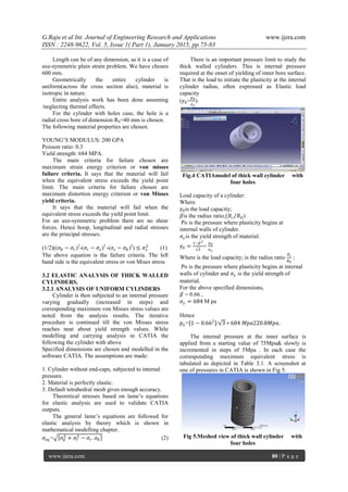 Design and analysis of Stress on Thick Walled Cylinder with and with ...