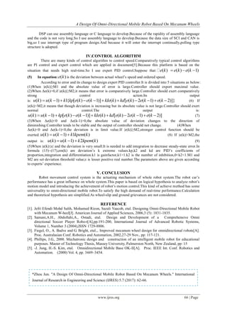 A Design Of Omni-Directional Mobile Robot Based On Mecanum Wheels | PDF