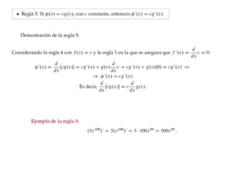 Derivada Reglas Basicas