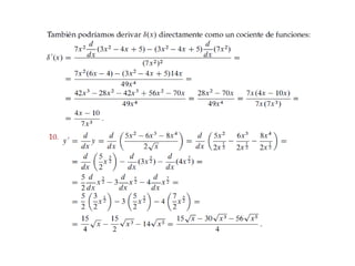Derivada Reglas Basicas