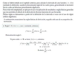 Derivada Reglas Basicas