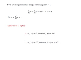 Derivada Reglas Basicas