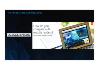 10
The Adobe Mobile Marketing Survey
http://adobe.ly/1DbL31g
 