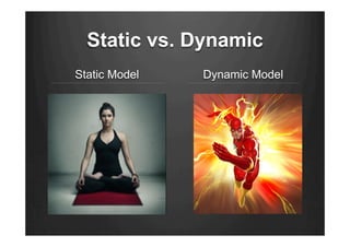 Static vs. Dynamic
Static Model Dynamic Model
 
