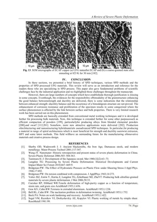 A Review of Severe Plastic Deformation | PDF