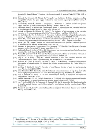 A Review of Severe Plastic Deformation | PDF