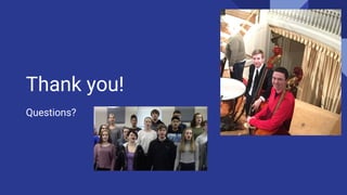 Thank you!
Questions?
 