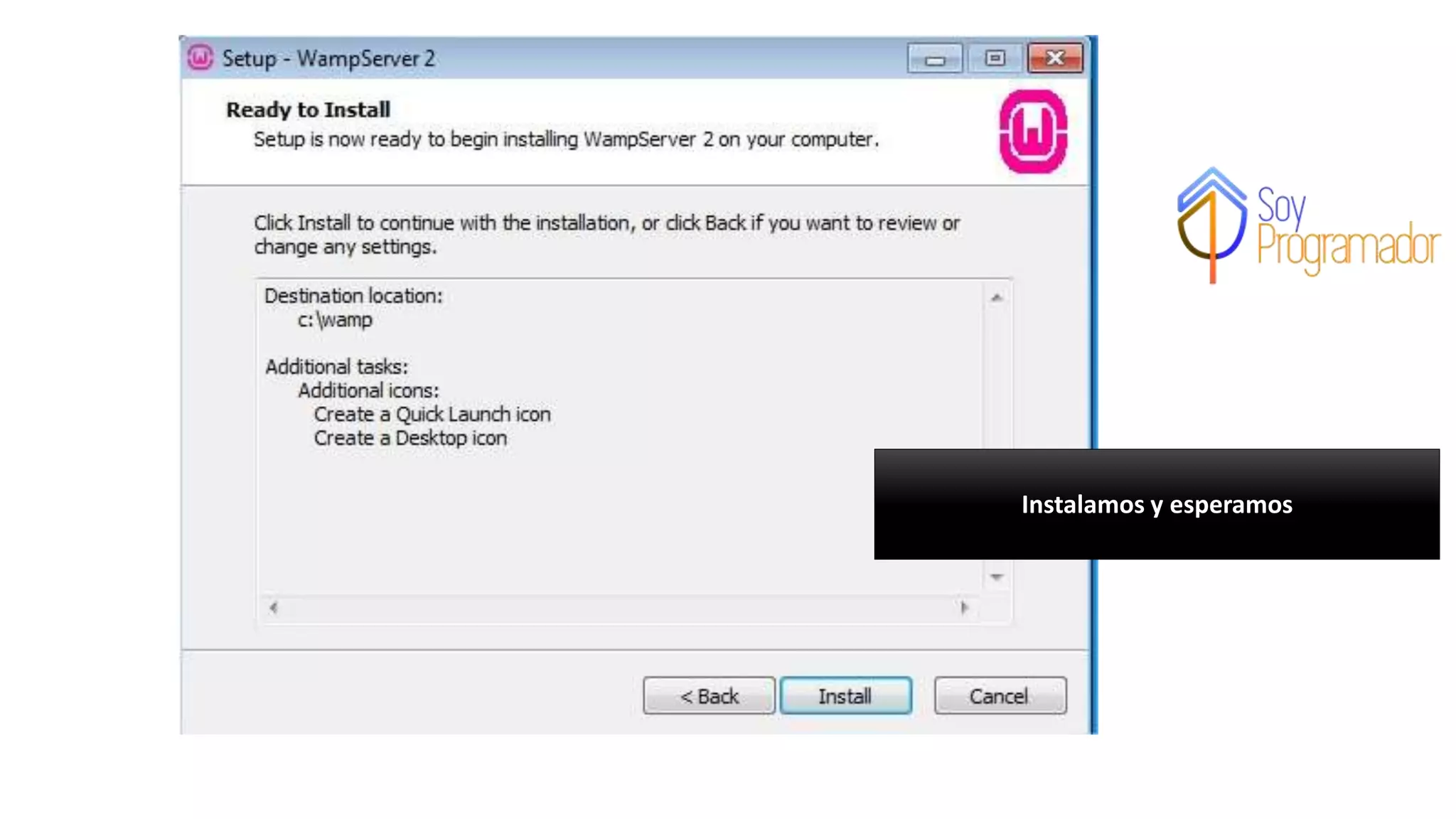 Instalamos y esperamos
 