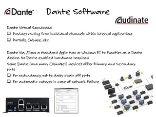 9.) audio video ethernet (avb cobra net dante) | PPT