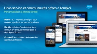 Proposer l’avenir du service client… aujourd’hui
Service
personnalisé
Support
rapide
Support
prédictif
 