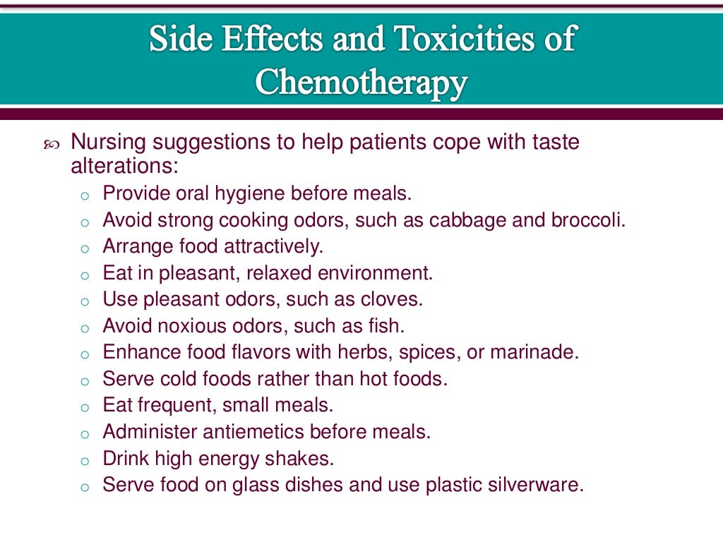 2. Side effects and toxicities of chemotherapy
