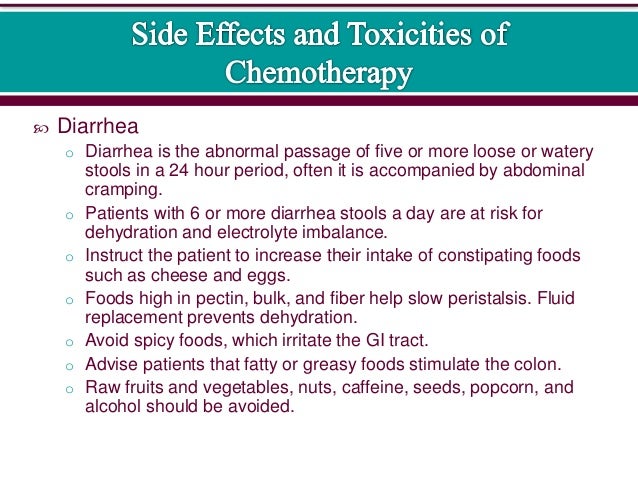 2. Side effects and toxicities of chemotherapy