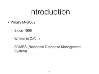 MySQL for beginners | PPT