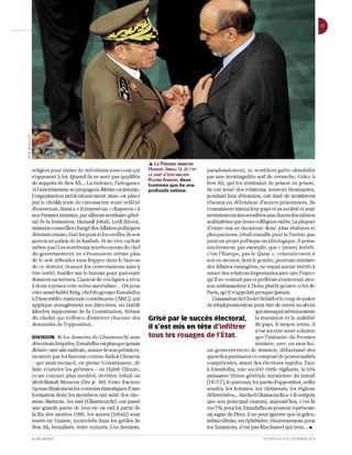 Â. LE PREMIER MINISTRE
religion pour traiter de mécréants tous ceux qui          HAMADI JEBALI (à dr.) ET
                                                                             paradoxaJem ent, ne se mblent guère obnubilés
                                                          LE CHEF D'ÉTAT-MAJOR
s'opposent à lui . Quand ils ne sont pas quaUfi és                           par un e Î11 extinguible soif de revanch e. Grâce à
                                                          RACHID AMMAR, deux
de suppôts de Ben Ali... La violence, J'arrogance         hommes que lie une Ben Ali, qui les trimbalait de prison en prison,
et l'autoritarisme se propagent. Même en interne,         profonde estime.   ils ont noué des relations, souvent étonnantes,
l'organisation mé ticuleusement mise en place                                pendant leur d étention, ont tissé de nombreux
par le ch eikh tente d e circonscrire toute velléité                         réseaux en défendant d 'autres prisonniers. Us
d'ouverture. Ainsi a-t-il imposé lm {~c haperon » à                          cOlm ais sent mieux leur pays eL sa socié té et sont
son Preliller ministre, par ailleurs secrétaire géné-                        nettement moins sensibles auxchanlS des sirènes
ral de la formation] Hamadi Jebali. Lotfi ZilOllll]                          wahhabites que leurs collègues exilés. La plupart
ministre conseiller chargé des Affaires politiques                           d'entre eux se montrent donc plus réalistes eL
démissiollnaire] était les yeux el les oreilles de so n                      plus patriotes. JebaJi trava ilJe pour la Tu njsie, pas
patron au palais de la Kasbah. Et ne s'e n cachait                           pour un projet politique ou idéologique. Il pense
même pas ! Les nombreux interlocuteurs du chef                               sincè reme nt, par exemple, qu e {~ [notre] intérêt,
du gouvernemenl ne s'étonnaient mê me plus                                   c'es t l' Europe, pas le Qatar », co nLraire me nL à
de le voir débouler san s frapper dans le bureau                             son ex- men Lor, donL le gendre, pourtanL ministre
de ce d erni e r, écoute r les conversations sallS y                         des Airai res étran gères, ne voyait aucun intérêt à
être invité, fouilJ er sur le bureau pour parcourir                          nou er des reJations Î111portantes avec un e France
dossiers ou mémos. L'auteur d e ces lignes a vécu                            qu 'il n e con naît pas e t préférait s'entretenir avec
à deux rep ris es cette scène surréaliste... On p eut                        son ambassadeur à Doha plutôt qu 'avec celui de
ci ter aussi Sahbi Atti!!, c hefdu groupe Enna hdha                          Paris, qu'il n'appelait presqu e jamais.
à l'Assembl ée nationale co nstituante (ANC), qui                               L.:assassinatdeChokri Belaïd etl e coup de poker
applique aveuglément ses directives] ou Habib                                de Jebali permettront peut-être de crever un abcès
Kheder] rapporteur de la ConstilUlion, héraut                                                         qui menaçait sérieusement
du cheikh qui s'efforce d'ente rrer chacun e des          Grisé par le succès électoral. la lransiti on et la stabilité
demandes de l'opposition .
                                                          il s'est mis en tête d'infiltrer du pays. À moyen solution
                                                                                                       n'est au cun e au LIe
                                                                                                                             lerme, il

DIVISION. Si les desseins d e Channouchi sont             tous les rouages de l'État.                 que l' initiative du Premi er
désormais limpides, El1Jlahdha est plus que jamais                                                     ministre, avec ou sa ns lui:
divisée: un e aiJe radkale, autou r de son présiden t,                       un gouve rn eme nt de missi o n, dé barrassé des
incarnée par les faucons comme Sada k Chou rou                               qu erelles partisanes et composé de personnalités
- qui avait menacé, en pl ein e ConstiUlante, de                             co mpéte ntes, avant des élections rapid es. Face
faire éca rte le r les grévistes - ou Habib Ellouze,                         à Ennahdha, un e société civiJe vigilante, 13 très
et un courant plus modéré, de rri ère Je bali ou                             puissante Union générale umisienne du travaiJ
Abdelfattah Mourou (lire p. 30). Cette fracture                              (UGTT), Je patronat, Jes partis d'opposition, enfm
épouse finalement les contours historiques d'lllle                           soudés, Jes femmes, les chômeurs, les régions
formation dont les m embres ont suivi d es che-                              défavorisées ... Rached Ghannouchi a-t-il compris
mins distinclS; les uns (Ghannouchi) ont passé                               que son principal ennemi, aujourd'hui, c'est Ja
lme grande partie de leur vie en exil à partir de                            rue? Si, pour lui] Ennahdha au pouvoir représente
la fin des années 1980, les autres (Jebali) sont                             lm signe de Dieu, iJ ne peut ignorer que la grâce,
restés en Tunisie] incarcérés dans les geôles de                             même divine, es t éphémère. Helueusement pour
Ben Ali] brutalisés] voire lOrturés. Ces derniers]                           les Tunisiens] n'est pas Machiavel qui veut.. . •

JE UNE A FRI QU E                                                                                             N' 27 19. DU 17 A U 23 FËY RIER 2013
 