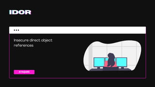 ATAQUES
IDORIDORIDOR
Insecure direct object
references
 