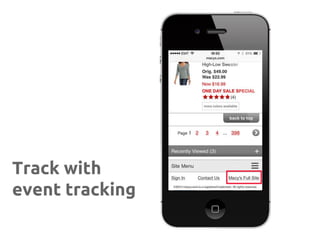 Track with
event tracking	
 