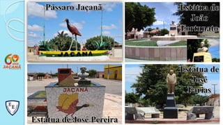 Estátua de
João
Fortunato
Estátua de José Pereira
Estátua de
José
Farias
Pássaro Jaçanã
 