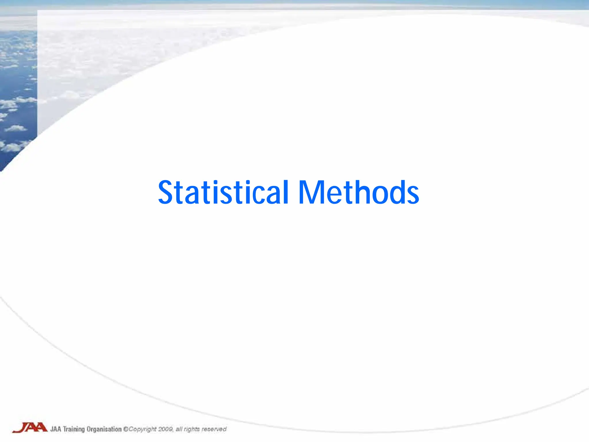 Statistical Methods
 